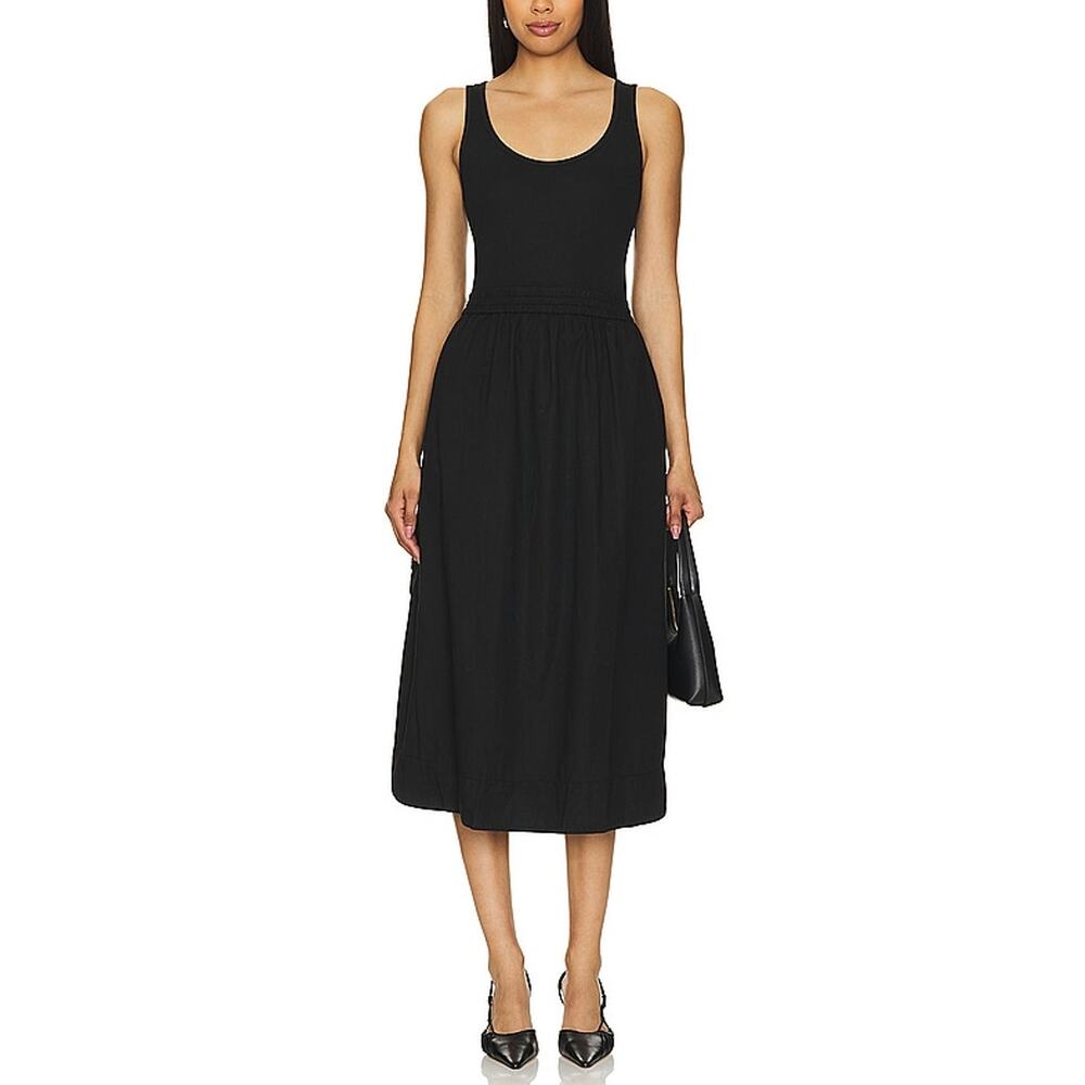Nation Los Angeles Chic Black Sadelle Midi Dress Size XS